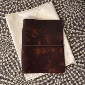 Chic Sparrow A6 Morgan Classic Made USA Brown Leather Cover Travelers Notebook
